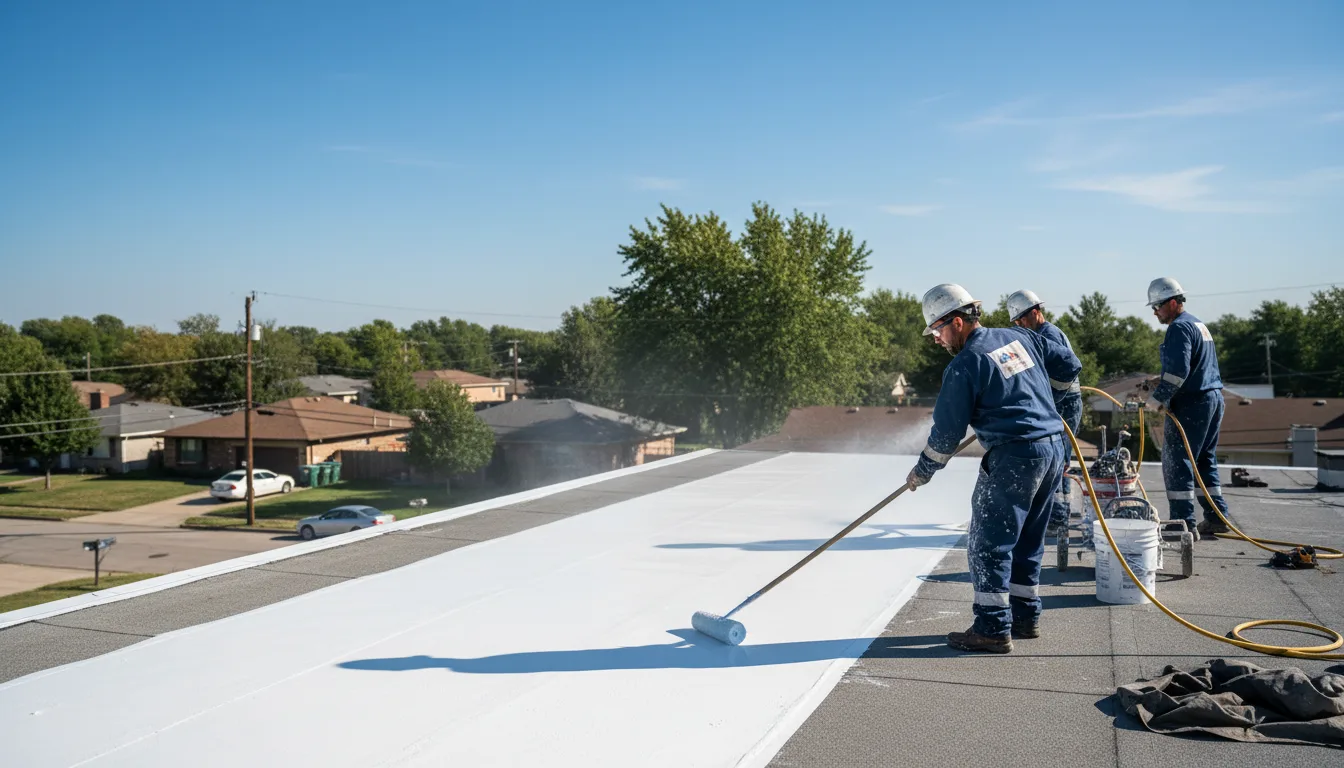 Commercial roof coating in Manilla, IN near me